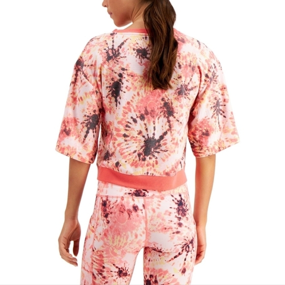 Ideology Tie Dye Elbow Sleeve Crew Neck Top Size XL - Picture 3 of 11